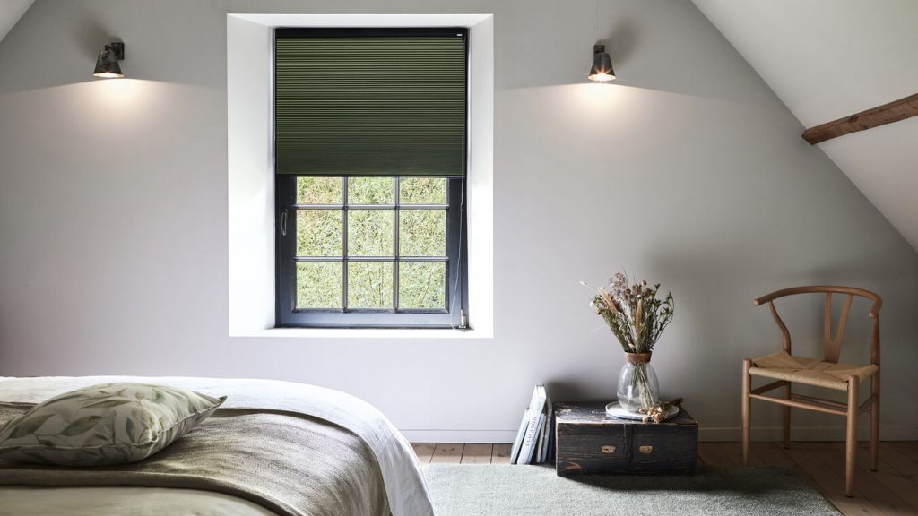 Tendance déco 2020 store plissé vert